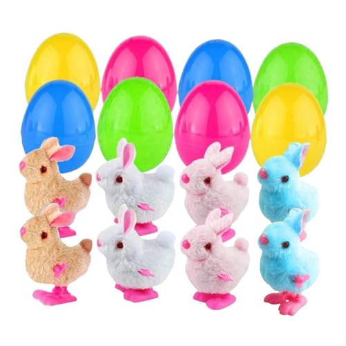 Nishiyuenyi Ostereier mit Plüschfüllung Und Spielzeug, Füllmaterial für Kinderpartys, Set von 8 von Nishiyuenyi