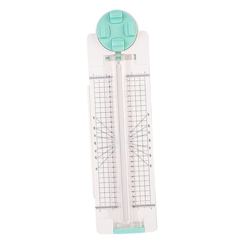 Nishiyuenyi Papierschneider Schneidemaschine Bastelbedarf Linealtrimmer Mehrfachfunktion Aus Stabilem PP für Scrapbooking Etiketten Fotos Postkarten Büro K, GrÜn von Nishiyuenyi