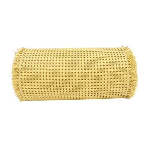 Nishiyuenyi Rattanrohr Gurtband, Rohrgeflecht, Rolle, DIY Dekoration, Rohrrolle, Handgewebt, Synthetisches Polyrattan für Körbe, Schränke, Gelb von Nishiyuenyi