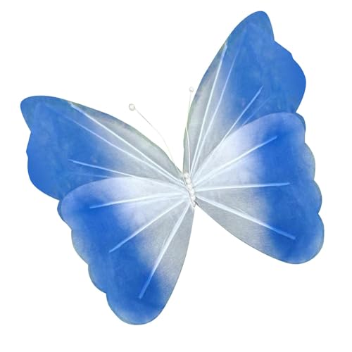 Nishiyuenyi Schmetterling Dekoration Als Großer Falter Und Hängeschmuck für Hochzeiten Eine Elegante Schaufensterdekoration Aus Netzstoff für Den Gang Zur Trauung, Dunkelblauer Farbverlauf Nishiyuenyi Schmetterling Dekoration Als Großer Falter Und Hängeschmuck für Hochzeiten Eine Elegante Schaufensterdekoration Aus Netzstoff für Den Gang Zur Trauung, Dunkelblauer Farbverlauf von Nishiyuenyi
