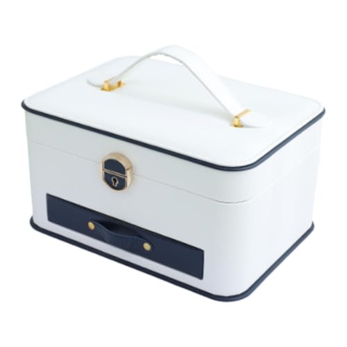 Nishiyuenyi Schmuck Organizer Schmuck Reisefall Doppelschicht Schmuck Aufbewahrung Hülle tragbare Schmuckhalterschachtel für Ohrringe -Bolzen Anhänger, Weiß Nishiyuenyi Schmuck Organizer Schmuck Reisefall Doppelschicht Schmuck Aufbewahrung Hülle tragbare Schmuckhalterschachtel für Ohrringe -Bolzen Anhänger, Weiß von Nishiyuenyi