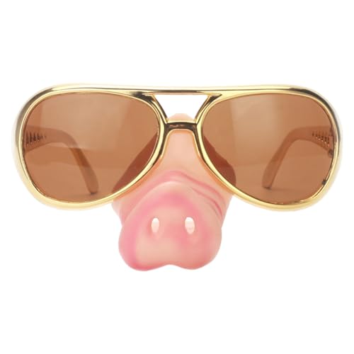 Nishiyuenyi Schweinchen Brille mit Großer Nase, Dekorative Brille für Halloween Requisiten Nishiyuenyi Schweinchen Brille mit Großer Nase, Dekorative Brille für Halloween Requisiten von Nishiyuenyi