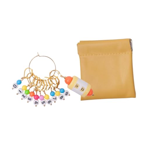 Nishiyuenyi Strickmarkierer für Häkeln, Multifunktional, mit Tasche für Aufbewahrung, Nähzubehör, Gold A Nishiyuenyi Strickmarkierer für Häkeln, Multifunktional, mit Tasche für Aufbewahrung, Nähzubehör, Gold A von Nishiyuenyi