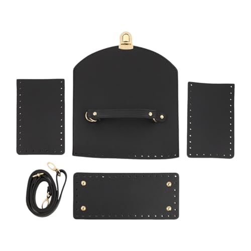 Nishiyuenyi Taschenherstellungs Set Als Häkelset mit Handtaschenzubehör Taschengriffen Und Seitenteilen Stabiler Boden Aus PU für Formstabilität Als Gesche, Schwarz Nishiyuenyi Taschenherstellungs Set Als Häkelset mit Handtaschenzubehör Taschengriffen Und Seitenteilen Stabiler Boden Aus PU für Formstabilität Als Gesche, Schwarz von Nishiyuenyi