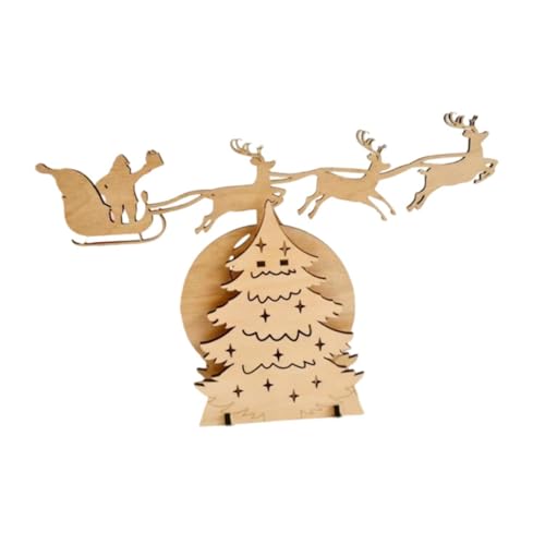 Nishiyuenyi Weihnachtsbaum Als Tischaufsteller Und Adventsdeko Eine Handgefertigte Holzfigur Als Sanft Schwingender Festschmuck für Die Stimmungsvolle Weihnachts, Elch Nishiyuenyi Weihnachtsbaum Als Tischaufsteller Und Adventsdeko Eine Handgefertigte Holzfigur Als Sanft Schwingender Festschmuck für Die Stimmungsvolle Weihnachts, Elch von Nishiyuenyi