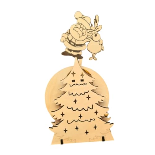 Nishiyuenyi Weihnachtsbaum Als Tischaufsteller Und Adventsdeko Eine Handgefertigte Holzfigur Als Sanft Schwingender Festschmuck für Die Stimmungsvolle Weihnachts, Weihnachtsmann Und Hirsch Nishiyuenyi Weihnachtsbaum Als Tischaufsteller Und Adventsdeko Eine Handgefertigte Holzfigur Als Sanft Schwingender Festschmuck für Die Stimmungsvolle Weihnachts, Weihnachtsmann Und Hirsch von Nishiyuenyi