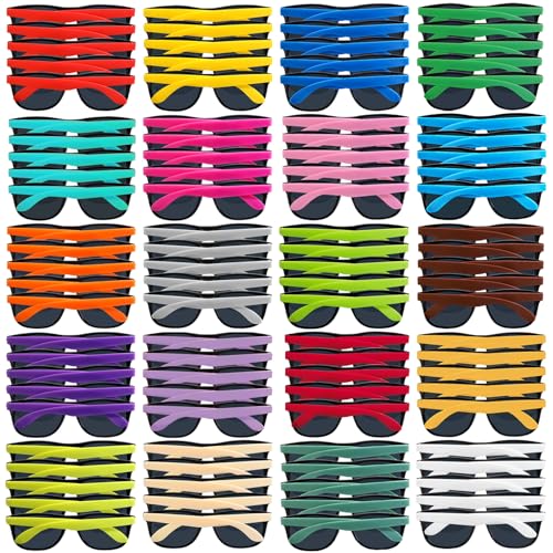 Neon-Party-Sonnenbrillen in 20 Farben, 100 Stück, Partygeschenke für Erwachsene und Jugendliche, 80er-Jahre-Stil, Kunststoff-Sonnenbrillen für Geburtstag, Abschlussfeier, Sommerpool, Strand, Neon-Party-Sonnenbrillen in 20 Farben, 100 Stück, Partygeschenke für Erwachsene und Jugendliche, 80er-Jahre-Stil, Kunststoff-Sonnenbrillen für Geburtstag, Abschlussfeier, Sommerpool, Strand, von Niskaqsn