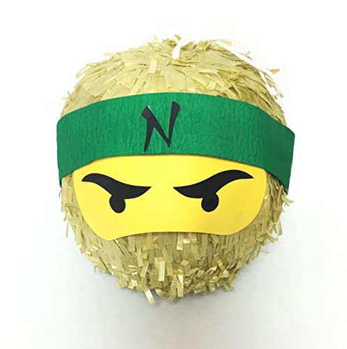 Ninja Pinata - Ideal für die Ninja Party - Pinata Geschenk - Pinata Geburtstag - Farbe zur Auswahl: grün, schwarz, blau, rot (gold) von Nislai