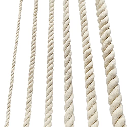 Baumwollkordel Kordel Baumwollseil Rope Garn Dickes Seil 10mm Makramee Regenbogen DIY Set (10M) von Nissary