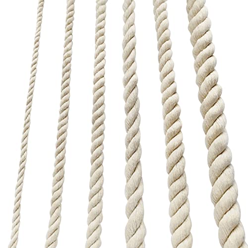 Kordel Baumwollseil Baumwollkordel Rope Dickes Seil Kordelband Tau 20mm 10M Makramee Garn für DIY Handwerk Makramee Regenbogen DIY Set von Nissary