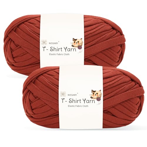 Tshirt Garn 2x100g Häkelgarn für Taschen, Häkelgarn Bändchengarn Baumwollgarn für Häkeln, Textilgarn mit Zubehör – Ideal für Taschen, Körbe & Textilprojekte Tshirt Garn 2x100g Häkelgarn für Taschen, Häkelgarn Bändchengarn Baumwollgarn für Häkeln, Textilgarn mit Zubehör – Ideal für Taschen, Körbe & Textilprojekte von Nissary