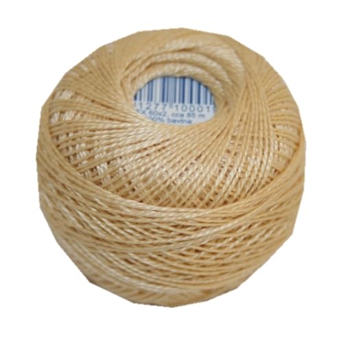 PERLOVKA Kreuzstichgarn Baumwolle Perlgarn 10g 85m beige (7212) von Niťárna Česká Třebová s.r.o.