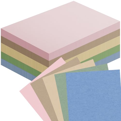 100 Blatt farbiger Karton, 10,2 x 15,2 cm, blanko, bunt, dickes Papier, 250 g/m², Karten für Einladungen, Postkarten, Fotos, Bastelarbeiten, Grußkarten, Scrapbook-Zubehör (Mehrfarbig 02) von Nitelemn