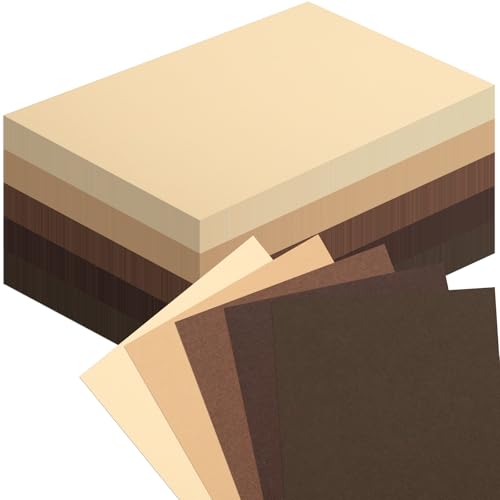 100 Blatt farbiger Karton, blanko, bunt, dickes Papier, 41,7 kg/250 g/m², Karten für Einladungen, Postkarten, Fotos, Bastelarbeiten, Grußkarten, Scrapbook-Zubehör (braun, 10,2 x 15,2 cm) von Nitelemn