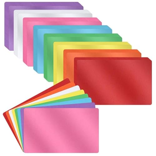 120 Stück trocken abwischbare Karteikarten, Notizkarten, blanko, wiederverwendbar, Spielkarten, Lernkarten, Geschäftskarten, Notizkarten für Schule, Büro, Hausarbeit, Aufgabenliste, Regenbogen, 10,2 x 120 Stück trocken abwischbare Karteikarten, Notizkarten, blanko, wiederverwendbar, Spielkarten, Lernkarten, Geschäftskarten, Notizkarten für Schule, Büro, Hausarbeit, Aufgabenliste, Regenbogen, 10,2 x von Nitelemn