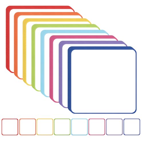 32 Stück trocken abwischbare magnetische Etiketten, 3 x 3 wiederverwendbare beschreibbare Namensschilder, magnetische Etikettenaufkleber für Whiteboard, Kühlschrank, Spind, Klassenzimmer, Büro von Nitelemn