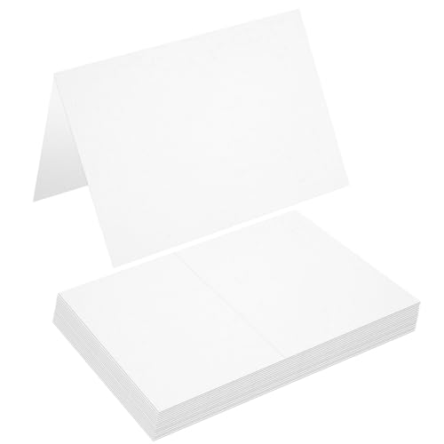 50 Stück gefaltete Blanko-Notizkarten, Zeltkarten, 20,3 x 15,2 cm, gefaltet auf 10,2 x 15,2 cm, 300 g/m², Dankeskarte, blanko, Grußkarte für Einladungen, Hochzeiten, Grußkarten, alle Anlässe zum 50 Stück gefaltete Blanko-Notizkarten, Zeltkarten, 20,3 x 15,2 cm, gefaltet auf 10,2 x 15,2 cm, 300 g/m², Dankeskarte, blanko, Grußkarte für Einladungen, Hochzeiten, Grußkarten, alle Anlässe zum von Nitelemn