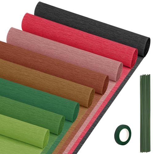 Krepppapier-Luftschlangen, 8 Rollen, 25,4 x 248,9 cm, 8 Erdtöne, Krepppapierbögen für DIY-Geschenke, buntes Papier, Blumen, Geschenkpapier, Basteln, Geburtstag, Hochzeit, Urlaub, Party-Dekorationen Krepppapier-Luftschlangen, 8 Rollen, 25,4 x 248,9 cm, 8 Erdtöne, Krepppapierbögen für DIY-Geschenke, buntes Papier, Blumen, Geschenkpapier, Basteln, Geburtstag, Hochzeit, Urlaub, Party-Dekorationen von Nitelemn