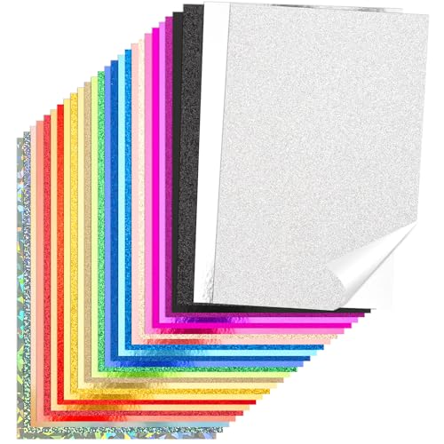 Metallic-Glitzer-Papierbögen, 20,3 x 30,5 cm, Farbfolie, spiegelnd, schimmerndes Papier, 120 g/m², für Kunst und Handwerk, Dekoration, Hochzeits- und Geburtstagseinladungen, Scrapbook-Zubehör, 60 Metallic-Glitzer-Papierbögen, 20,3 x 30,5 cm, Farbfolie, spiegelnd, schimmerndes Papier, 120 g/m², für Kunst und Handwerk, Dekoration, Hochzeits- und Geburtstagseinladungen, Scrapbook-Zubehör, 60 von Nitelemn