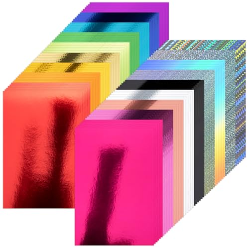 Metallic-Kartonpapierbögen, 20,3 x 30,5 cm, Farbfolie, spiegelnd, schimmerndes Papier, 250 g/m², für Kunst und Handwerk, Dekoration, Hochzeits- und Geburtstagseinladungen, Scrapbook-Zubehör, 108 Stück Metallic-Kartonpapierbögen, 20,3 x 30,5 cm, Farbfolie, spiegelnd, schimmerndes Papier, 250 g/m², für Kunst und Handwerk, Dekoration, Hochzeits- und Geburtstagseinladungen, Scrapbook-Zubehör, 108 Stück von Nitelemn