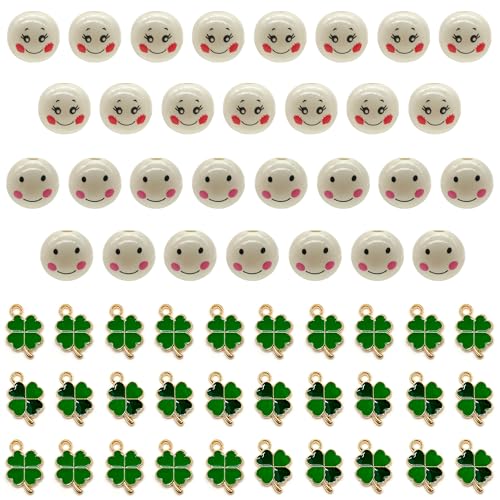 Niuhong 60 Pcs Holzperlen Gesicht 20mm Holzkugeln Lächeln Rund Loch Mit Kleeblatt Charms Anhänger Glückswürmchen Makramee Sorgenwürmchen Herstellung Basteln DIY Bastelarbeiten Häkeln Niuhong 60 Pcs Holzperlen Gesicht 20mm Holzkugeln Lächeln Rund Loch Mit Kleeblatt Charms Anhänger Glückswürmchen Makramee Sorgenwürmchen Herstellung Basteln DIY Bastelarbeiten Häkeln von Niuhong
