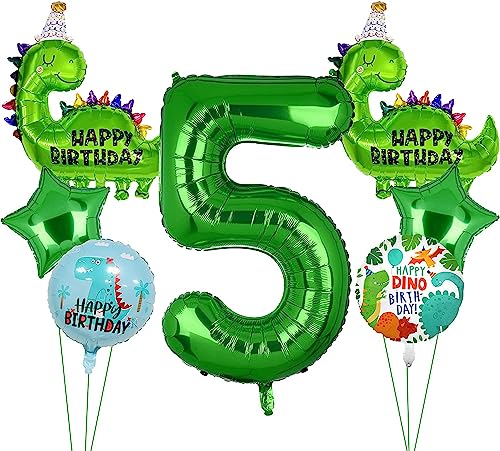 Dino Geburtstag Deko 5 Jahre, Geburtstag Deko 5 Jahre Junge, Dino Geburtstag Deko, Dino Ballon, Dino Luftballons Geburtstag 5, Dino Luftballons, Dino Party Kindergeburtstag von Niumowang