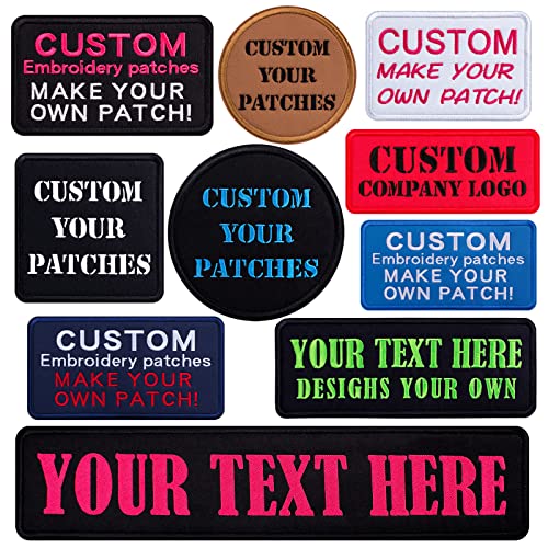Gestickter Textaufnäher, personalisierbar mit Ihrem Namen/Text, viele Größen und Farben erhältlich, Haken und Schlaufe, zum Aufnähen oder Aufbügeln Gestickter Textaufnäher, personalisierbar mit Ihrem Namen/Text, viele Größen und Farben erhältlich, Haken und Schlaufe, zum Aufnähen oder Aufbügeln von NiuniuC