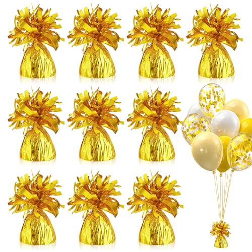 Niuny Ballongewicht für Heliumballons Luftballon Beschwerer 10Stk Ballon Beschwerer Ballongewichte Gold 170g/Stk Ballonbeschwerer mit Folien für Hochzeit Party Geburtstag Ballons Dekoration Niuny Ballongewicht für Heliumballons Luftballon Beschwerer 10Stk Ballon Beschwerer Ballongewichte Gold 170g/Stk Ballonbeschwerer mit Folien für Hochzeit Party Geburtstag Ballons Dekoration von Niuny