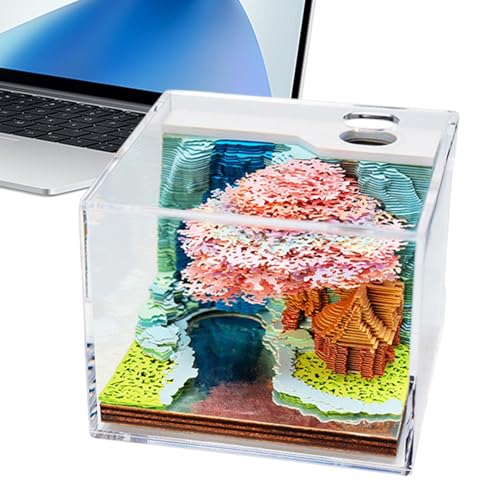 3D-Haftnotizen mit Papierschnitzerei - 3D-Design-Haftnotizen in Form eines Bergbaumhauses, langlebiger handgefertigter Papier-Notizblock für die Schreibtischdekoration 3D-Haftnotizen mit Papierschnitzerei - 3D-Design-Haftnotizen in Form eines Bergbaumhauses, langlebiger handgefertigter Papier-Notizblock für die Schreibtischdekoration von Nixiara