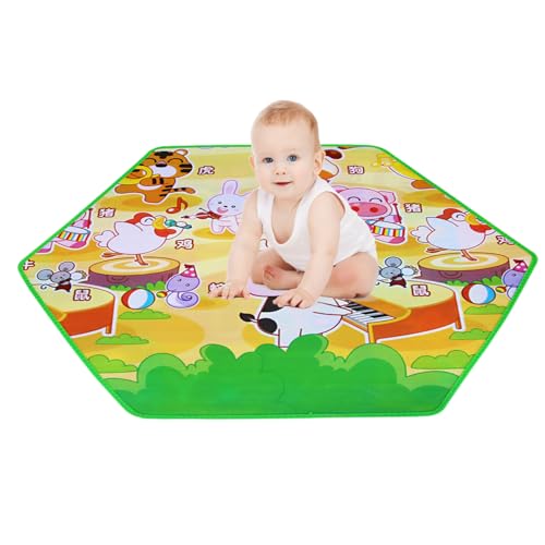 Baby-Trackmatte, zusammenklappbar, Sicherheitspad, pädagogische Polsterung für Neugeborene und Kleinkinder, wasserdichter Bauchteppich für den Boden des Habit Baby-Trackmatte, zusammenklappbar, Sicherheitspad, pädagogische Polsterung für Neugeborene und Kleinkinder, wasserdichter Bauchteppich für den Boden des Habit von Nixiara