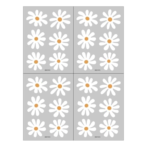 Gänseblümchen-Wandaufkleber, Gänseblümchen-Wandaufkleber, Cartoon-Mädchen-Wandaufkleber, Valentinstagsblumen, Wanddekoration von Nixiara