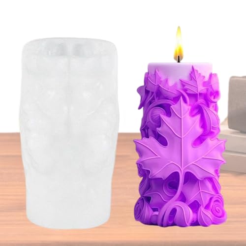 Nixiara 3D -Ahornblattzylinder Silikonform, Silikonformen für Kerzenherstellung, Ahornblatt -Design Silikonform, Nicht-Stick-Heimdekorationen für Duftkerzen und Epoxidharz Nixiara 3D -Ahornblattzylinder Silikonform, Silikonformen für Kerzenherstellung, Ahornblatt -Design Silikonform, Nicht-Stick-Heimdekorationen für Duftkerzen und Epoxidharz von Nixiara