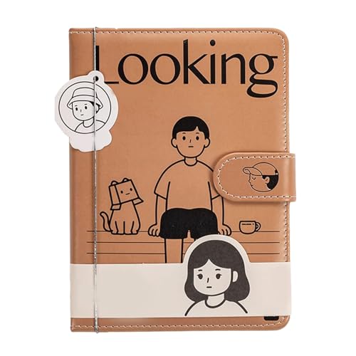 Nixiara Cartoon-Tagebuch – Magnetverschluss-Notizbuch, hübsches Schreibtagebuch, 96 Blatt, Skizzen-Organizer-Block, dekorativer Memo-Planer, Ordner für Frauen, Mädchen, Reisen, Uni, Schule, Zuhause von Nixiara