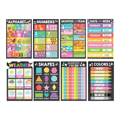 Nixiara Lernposter | Vorschule Erlebnistafel | 15 Lehrposter für Zuhause, Kindergarten, Unterricht zu Hause von Nixiara