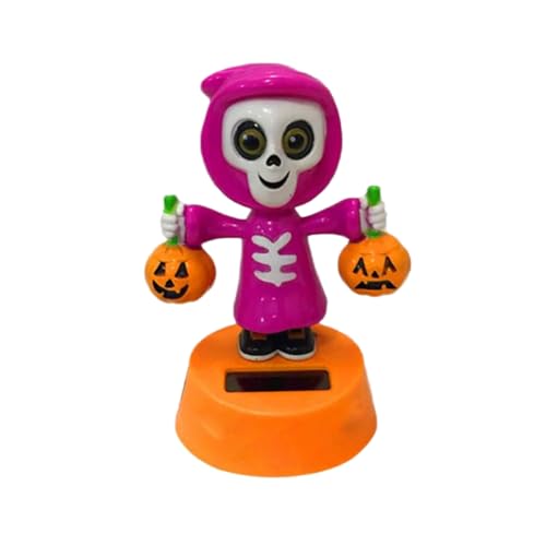 Nixiara Solardashboard-Figuren,Solarenergiebetriebene Tanzfiguren | Grusel-Kürbis Auto Deko Fensterbank Wohnzimmer Dekoration Für Schlafzimmer Halloween Zuhause von Nixiara