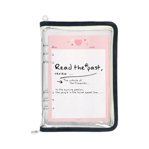 Shell Del Schreibwaren-Notizbuch Für Weichcover Mit 6 Löchern - Wasserdichter Zeitungsplaner | Organisieren Mit Leichtigkeit Bindemittel-Abdeckung Für Studenten, Meetings, Reisen, Des von Nixiara