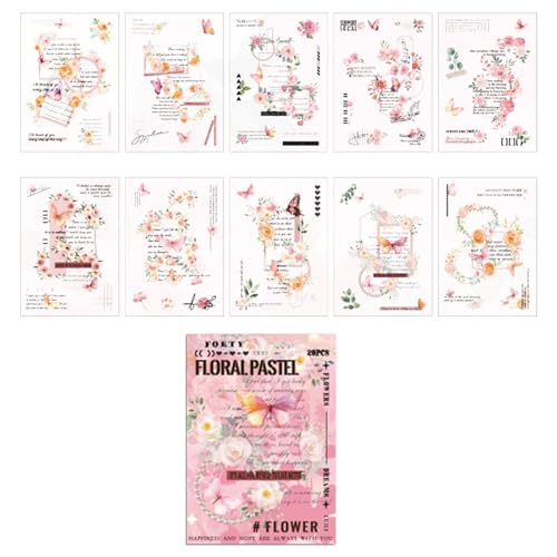 Stickerbuch für Erwachsene – Vintage-Sticker Buch zum Ausmalen, selbstklebend | Stickerbuch Flower & Vintage | Sammlung von Journaling- und Scrapbookin-Aufklebern Stickerbuch für Erwachsene – Vintage-Sticker Buch zum Ausmalen, selbstklebend | Stickerbuch Flower & Vintage | Sammlung von Journaling- und Scrapbookin-Aufklebern von Nixiara