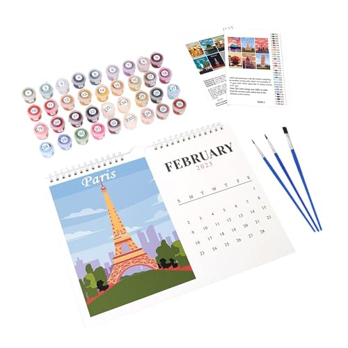 Wandkalender 2025 – lustiger Wandkalender 2025, Schreibtischkalender – Pinsel und Acrylfarbe inklusive, dekorativer Kalender für Organisation und Planung für Geschäftspläne Wandkalender 2025 – lustiger Wandkalender 2025, Schreibtischkalender – Pinsel und Acrylfarbe inklusive, dekorativer Kalender für Organisation und Planung für Geschäftspläne von Nixiara