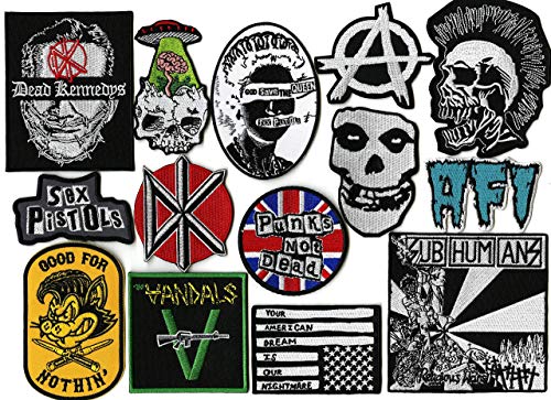 Anarchy & Skulls: Punk Rock Legends 14-teiliges Patch-Set | Dead Kennedys, Misfits, AFI & mehr, Bügel-Kollektion von Nixon Thread Co. von Nixon Thread Co.