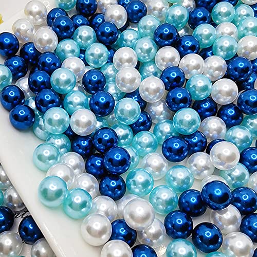 Niziky 500 Stück 6 mm Bastelperlen ohne Löcher, weiß/blau, lose Perlen ohne Löcher, runde Perlen, Vasenfüller, Perlen für Basteln, Hochzeit, Geburtstag, Party, Heimdekoration Niziky 500 Stück 6 mm Bastelperlen ohne Löcher, weiß/blau, lose Perlen ohne Löcher, runde Perlen, Vasenfüller, Perlen für Basteln, Hochzeit, Geburtstag, Party, Heimdekoration von Niziky