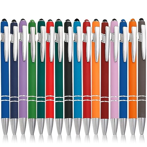 16 Stück Kugelschreiber Mit Touchpen, Druckkugelschreiber, 2 In 1 Stylus Stifte Eingabestift Hochwertig Soft Touch Einziehbarer Kugelschreiber Für Universelle Touchscreen Geräte Für Büro Haushalt 16 Stück Kugelschreiber Mit Touchpen, Druckkugelschreiber, 2 In 1 Stylus Stifte Eingabestift Hochwertig Soft Touch Einziehbarer Kugelschreiber Für Universelle Touchscreen Geräte Für Büro Haushalt von Nizirioo