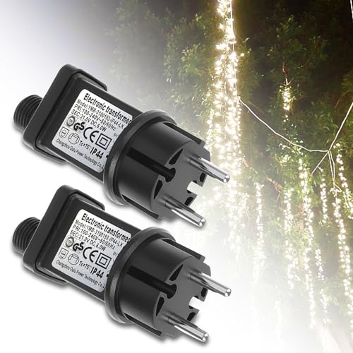 Nizirioo 31V 6W LED Netzteil, 2 Stück IP44 LED Transformator, Timerfunktion, GS Stecker mit Speicherfunktion, Lichterkette Netzteil Adapter IP44 GS Stecker für Weihnachtsbeleuchtung, Lichterkette Nizirioo 31V 6W LED Netzteil, 2 Stück IP44 LED Transformator, Timerfunktion, GS Stecker mit Speicherfunktion, Lichterkette Netzteil Adapter IP44 GS Stecker für Weihnachtsbeleuchtung, Lichterkette von Nizirioo