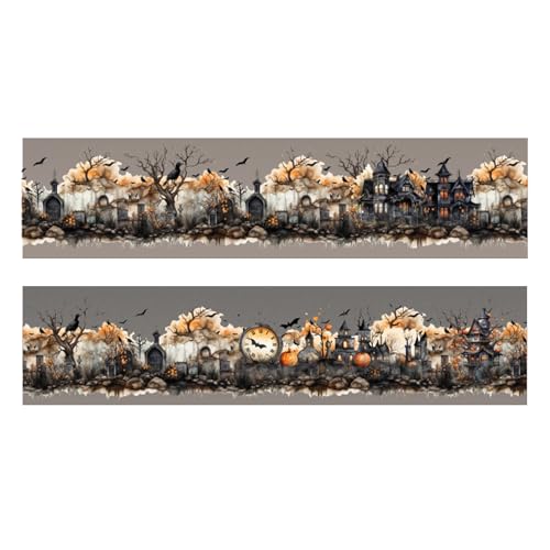 Njidher Klebeband-Set für Halloween, Rolle mit festlichen gotischen Aufklebern für Album, Basteln, Geschenk, Feiertage von Njidher