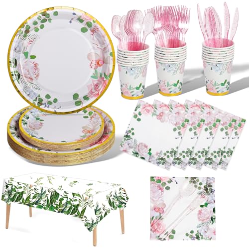 Nkaiso Blumen Partygeschirr Set 141 Stück Geburtstag Partyzubehör Pappteller Kindergeburtstag Mädchen Party Papier Set einschließlich Becher Servietten wiederverwendbar Geschirr -20 Gäste Nkaiso Blumen Partygeschirr Set 141 Stück Geburtstag Partyzubehör Pappteller Kindergeburtstag Mädchen Party Papier Set einschließlich Becher Servietten wiederverwendbar Geschirr -20 Gäste von Nkaiso