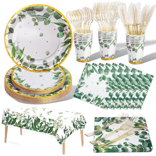Nkaiso Partygeschirr Set 141 Stück Neutral Grün Geburtstag Partyzubehör Pappteller Kindergeburtstag Mädchen Party Papier Set einschließlich Becher Servietten wiederverwendba Geschirr -20 Gäste Nkaiso Partygeschirr Set 141 Stück Neutral Grün Geburtstag Partyzubehör Pappteller Kindergeburtstag Mädchen Party Papier Set einschließlich Becher Servietten wiederverwendba Geschirr -20 Gäste von Nkaiso
