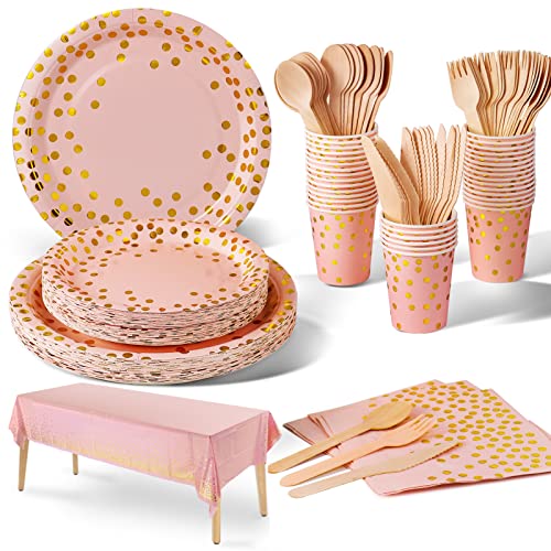 Partygeschirr Kindergeburtstag, 141Stück Rosagold Pappteller Partyzubehör Geburtstag Mädchen Party Deko Papier Geschirr Set einschließlich Teller Becher Servietten für 20 Gäste… Partygeschirr Kindergeburtstag, 141Stück Rosagold Pappteller Partyzubehör Geburtstag Mädchen Party Deko Papier Geschirr Set einschließlich Teller Becher Servietten für 20 Gäste… von Nkaiso