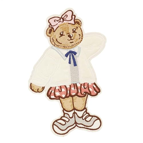 Bestickte Aufnäher für Kleidung, Rucksack, Bär, Ornament, Cartoon-Bär, Reparatur-Applikationen für Kleidung, Hut, Tasche, dekoratives Zubehör D I Y von Nkmujil