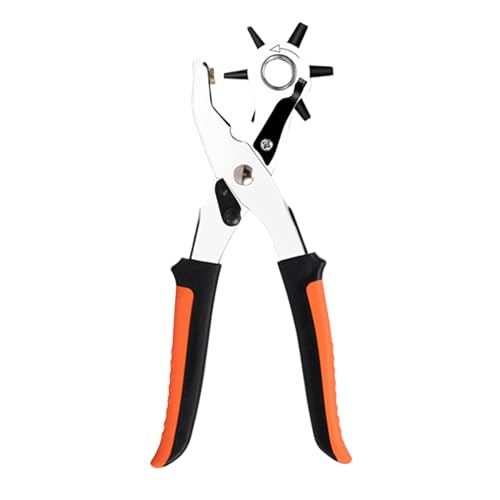 Leather Hole Punch, Heavy Duty Fabric Punch Tool, Professional Grade Punching Pliers, Precise Crafting Supplies, Ideal for Leatherwork, Upholstery, and Home Use, Orange Color Leather Hole Punch, Heavy Duty Fabric Punch Tool, Professional Grade Punching Pliers, Precise Crafting Supplies, Ideal for Leatherwork, Upholstery, and Home Use, Orange Color von Nkmujil