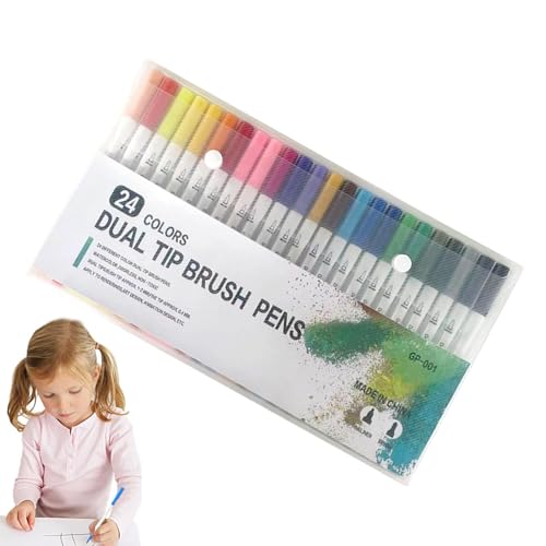 Nkmujil Aquarell-Pinselstifte-Set, 24-teilig, Marker, Malstifte, vielseitiges Pinselstift-Set zum Malen, Zeichnen und Projekte für Künstler und Bastler, Aquarell-Pinselstifte-Set, Marker Nkmujil Aquarell-Pinselstifte-Set, 24-teilig, Marker, Malstifte, vielseitiges Pinselstift-Set zum Malen, Zeichnen und Projekte für Künstler und Bastler, Aquarell-Pinselstifte-Set, Marker von Nkmujil