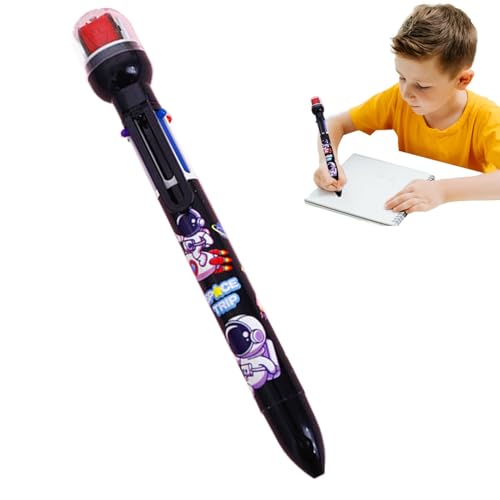 Nkmujil Druckkugelschreiber, 6-in-1 Cartoon-Astronauten-Kugelschreiber, mehrfarbig, Press-Typ, glattes Schreiben, Schulbedarf für Studenten, Kinder, Kinder Nkmujil Druckkugelschreiber, 6-in-1 Cartoon-Astronauten-Kugelschreiber, mehrfarbig, Press-Typ, glattes Schreiben, Schulbedarf für Studenten, Kinder, Kinder von Nkmujil